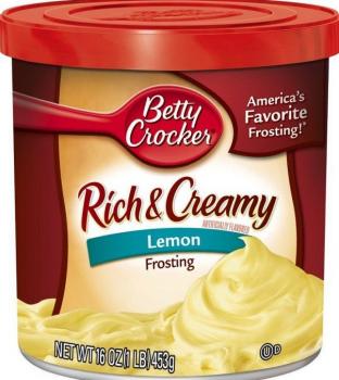 BETTY CROCKER Creamy 'Lemon Supreme' Frosting Creme für Kuchen 453 gr